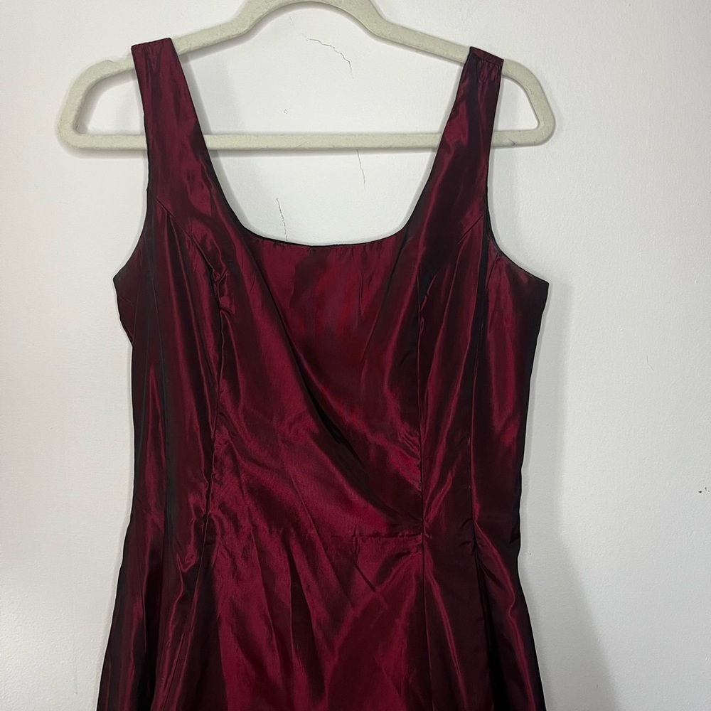 Red/Black Shift Maroon Prom Dress